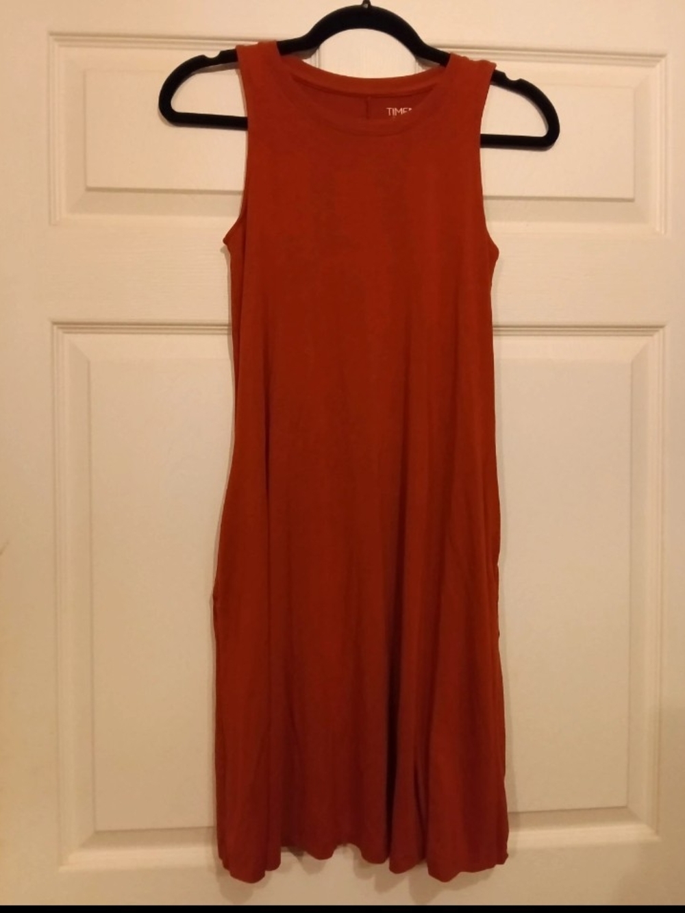 Time and Tru Rust Sleeveless Midi Dress